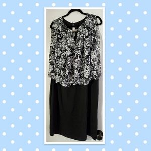 Perceptions New York Black Blouson Dress